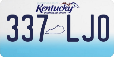 KY license plate 337LJO