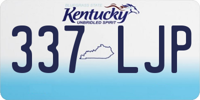 KY license plate 337LJP