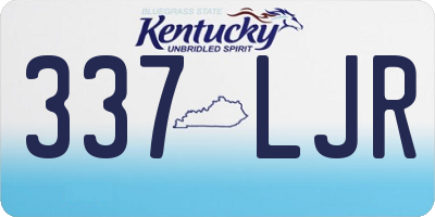 KY license plate 337LJR