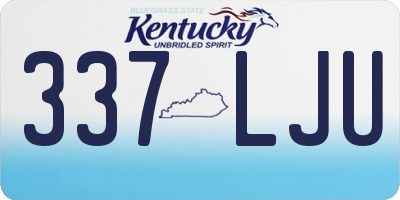 KY license plate 337LJU
