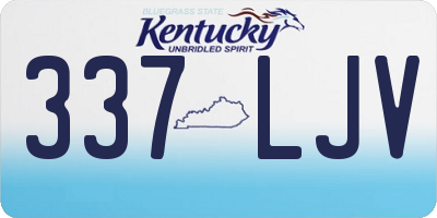 KY license plate 337LJV