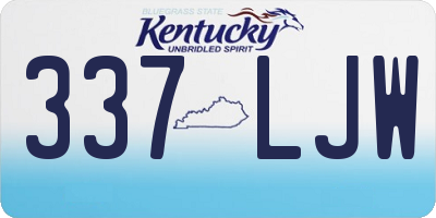 KY license plate 337LJW