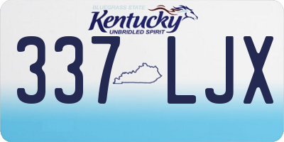 KY license plate 337LJX