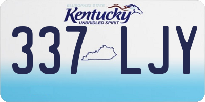 KY license plate 337LJY