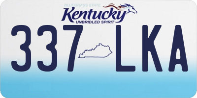 KY license plate 337LKA