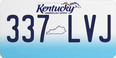 KY license plate 337LVJ