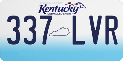 KY license plate 337LVR