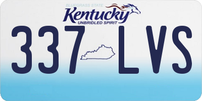KY license plate 337LVS