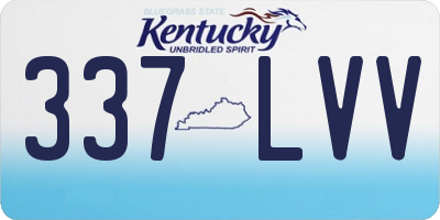 KY license plate 337LVV