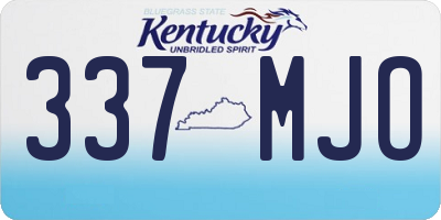 KY license plate 337MJO