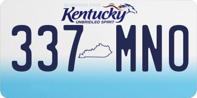 KY license plate 337MNO