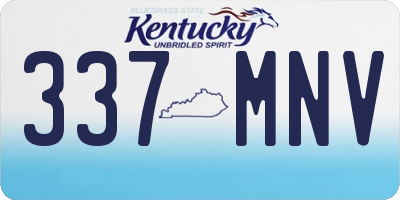 KY license plate 337MNV