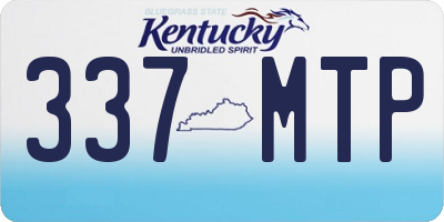 KY license plate 337MTP