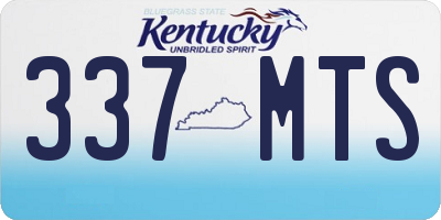 KY license plate 337MTS