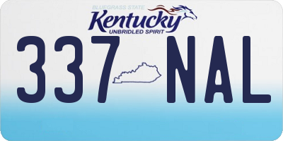 KY license plate 337NAL