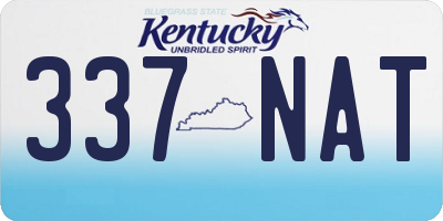 KY license plate 337NAT