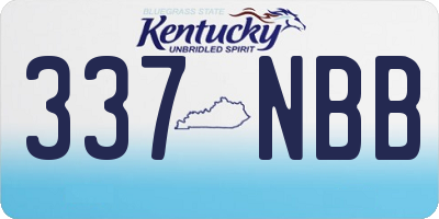 KY license plate 337NBB