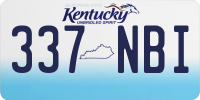 KY license plate 337NBI
