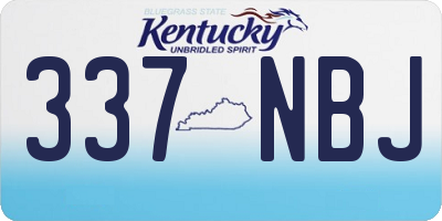KY license plate 337NBJ