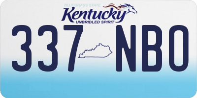 KY license plate 337NBO