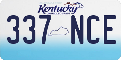 KY license plate 337NCE