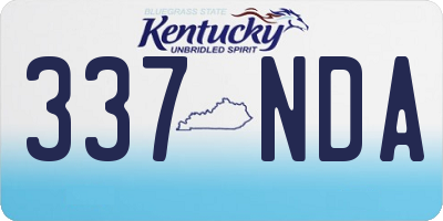 KY license plate 337NDA