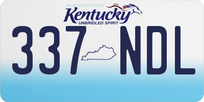 KY license plate 337NDL