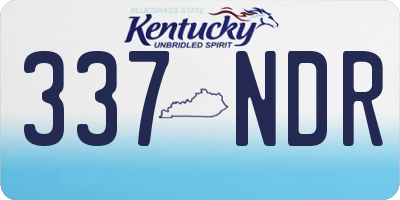KY license plate 337NDR