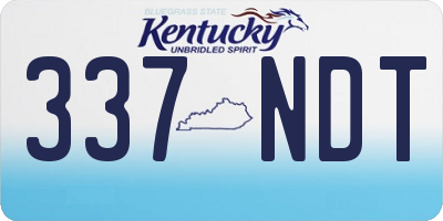 KY license plate 337NDT