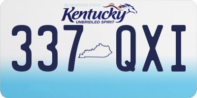 KY license plate 337QXI