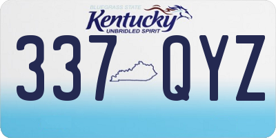 KY license plate 337QYZ