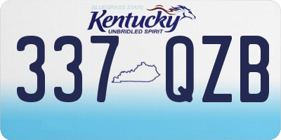 KY license plate 337QZB