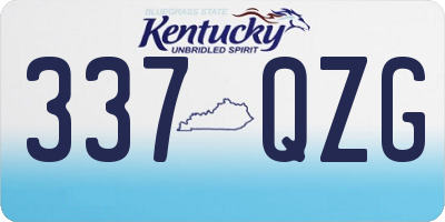 KY license plate 337QZG
