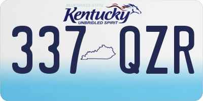 KY license plate 337QZR