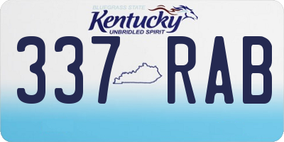 KY license plate 337RAB