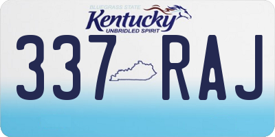 KY license plate 337RAJ