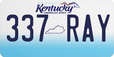 KY license plate 337RAY