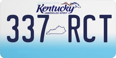 KY license plate 337RCT