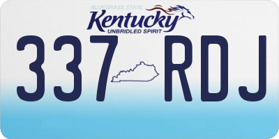 KY license plate 337RDJ