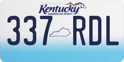 KY license plate 337RDL