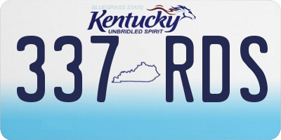 KY license plate 337RDS
