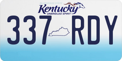 KY license plate 337RDY
