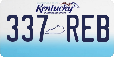 KY license plate 337REB