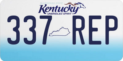 KY license plate 337REP