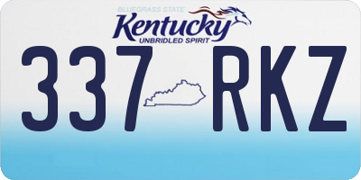 KY license plate 337RKZ