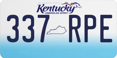KY license plate 337RPE