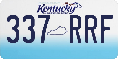 KY license plate 337RRF