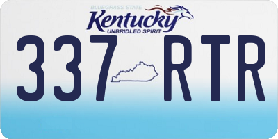 KY license plate 337RTR