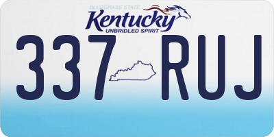 KY license plate 337RUJ