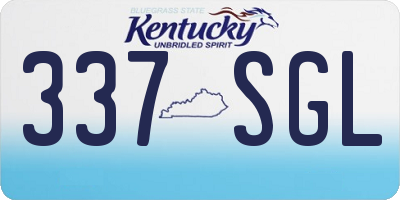 KY license plate 337SGL